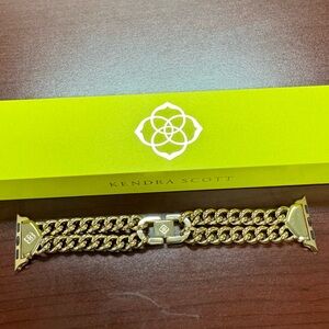 Kendra Scott Whitley Double Chain Watch Band Rose Gold Tone Stainless Steel M/L